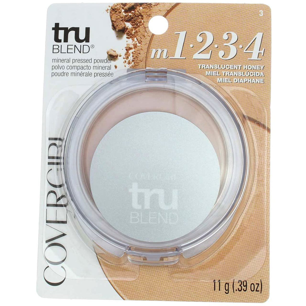 CoverGirl Trublend Pressed Powder, Translucent Honey 3, 0.39-Ounce, Pack of 2