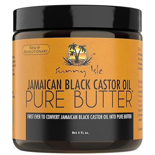 Sunny Isle Jamaican Black Castor Oil Butter 4 Fl Oz - 100% Natural For Dry Sensitive Skin