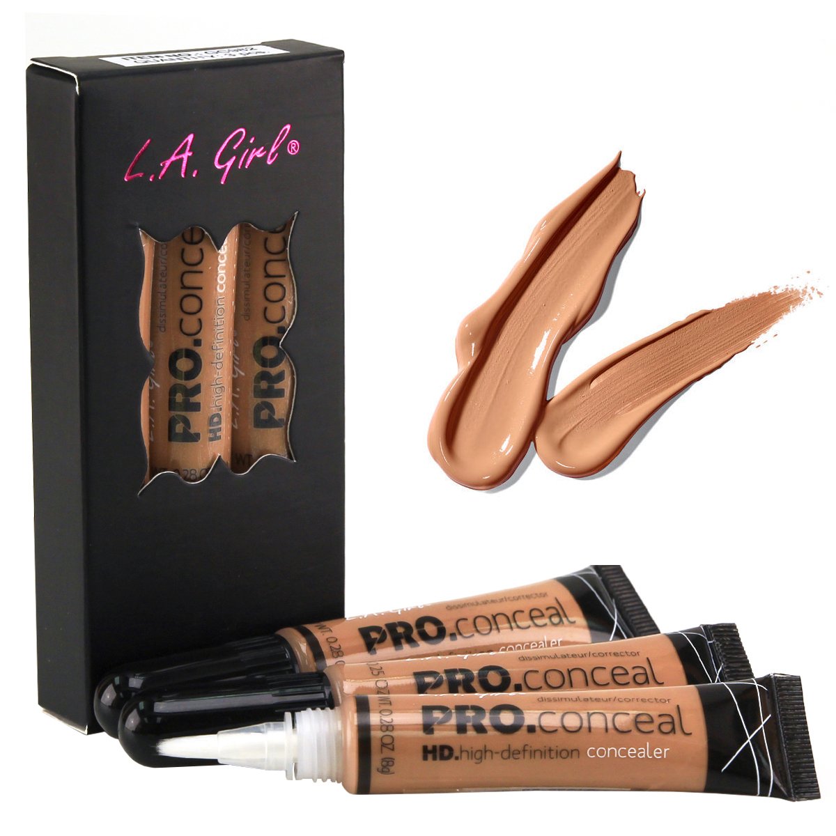 L.A. Girl Hd Pro Conceal Concealer - Warm Honey, 0.28 Ounce, Pack Of 3