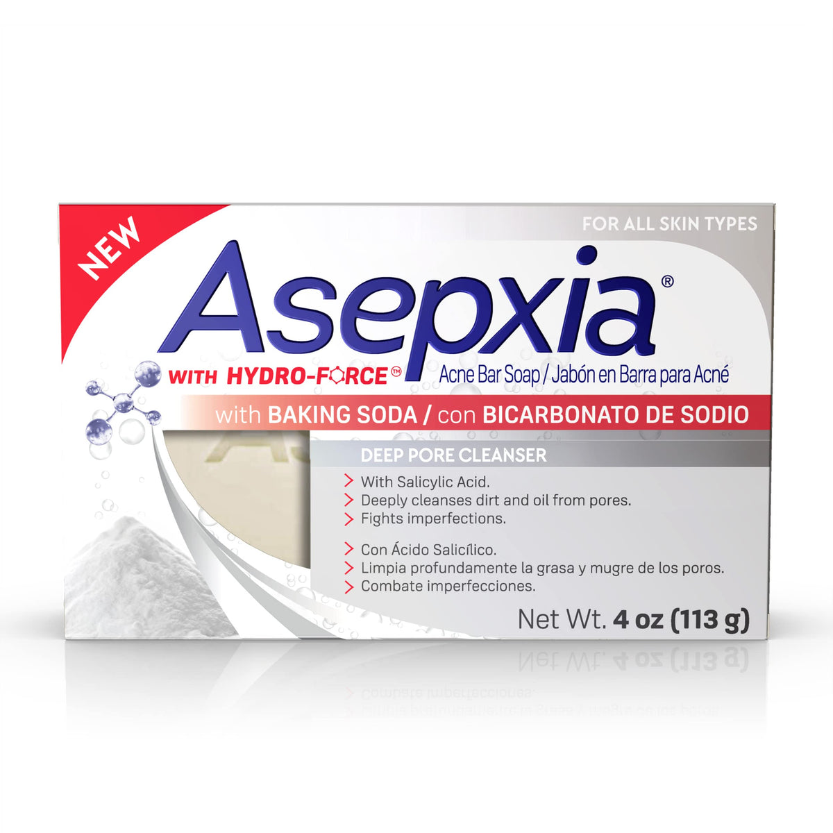 Asepxia Deep Cleansing Acne Treatment Soap, 4Oz With Baking Soda & 2% Salicylic Acid