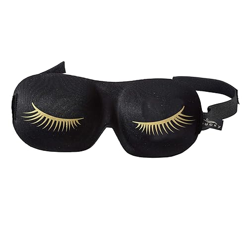 Bucky Ultralight Contoured Sleep Eye Mask - Gold Eyelash, Comfortable, One Size, 1 Count