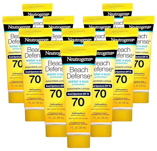 Neutrogena Beach Defense Spf 70 Sunscreen, 1Oz Tube, Pack Of 12 For Ultimate Protection