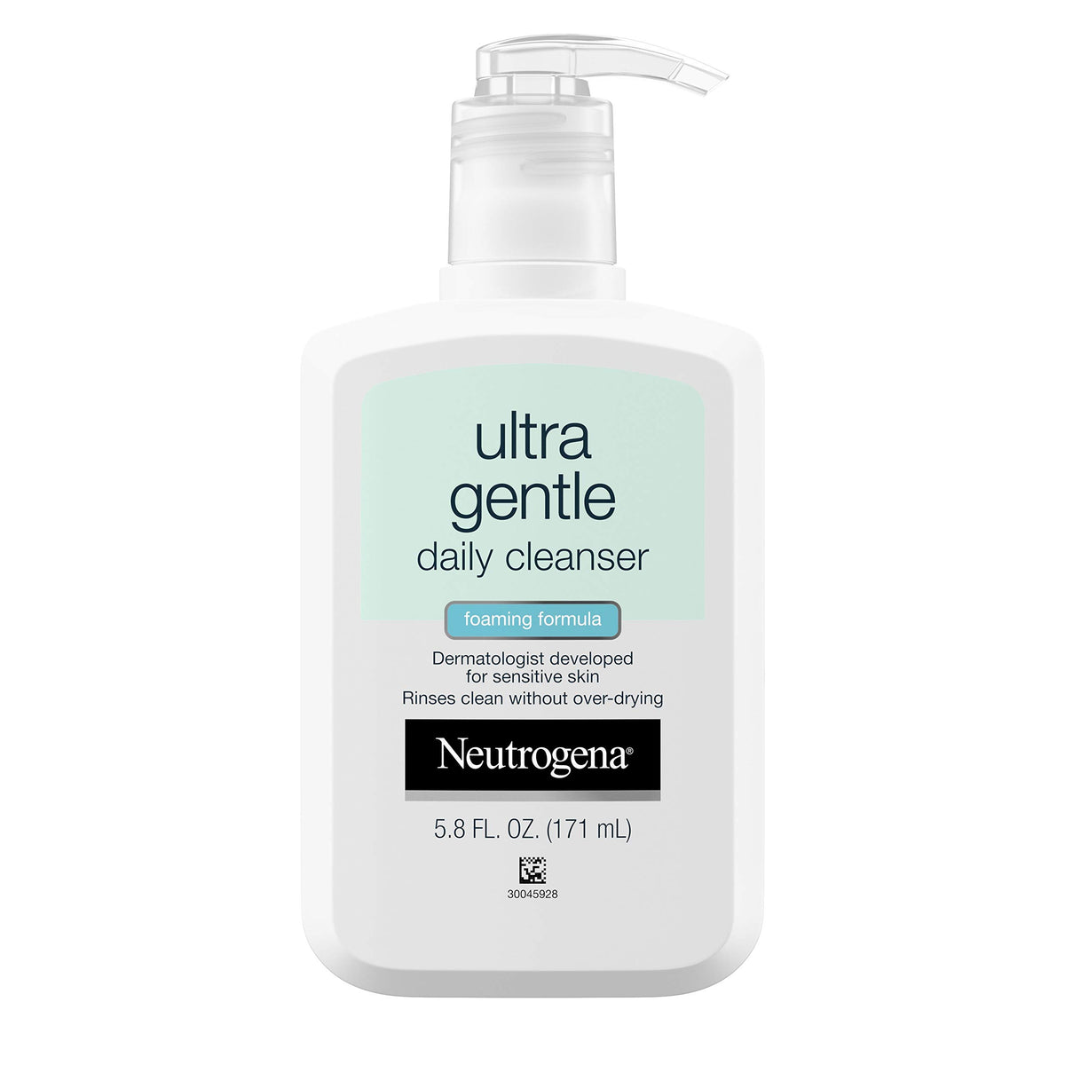 Neutrogena Ultra Gentle Foaming Facial Cleanser For Sensitive Skin, 5.8 Fl Oz, Hydrating Wash