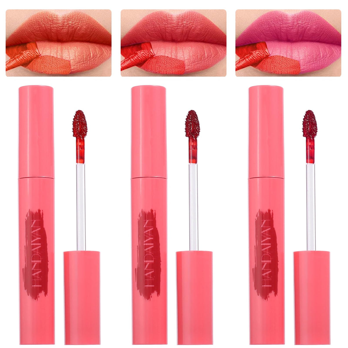 Bonnie Choice 3 Colors Peel Off Matte Lip Liner Stain, Waterproof Lip Tint, Gift Set For Women