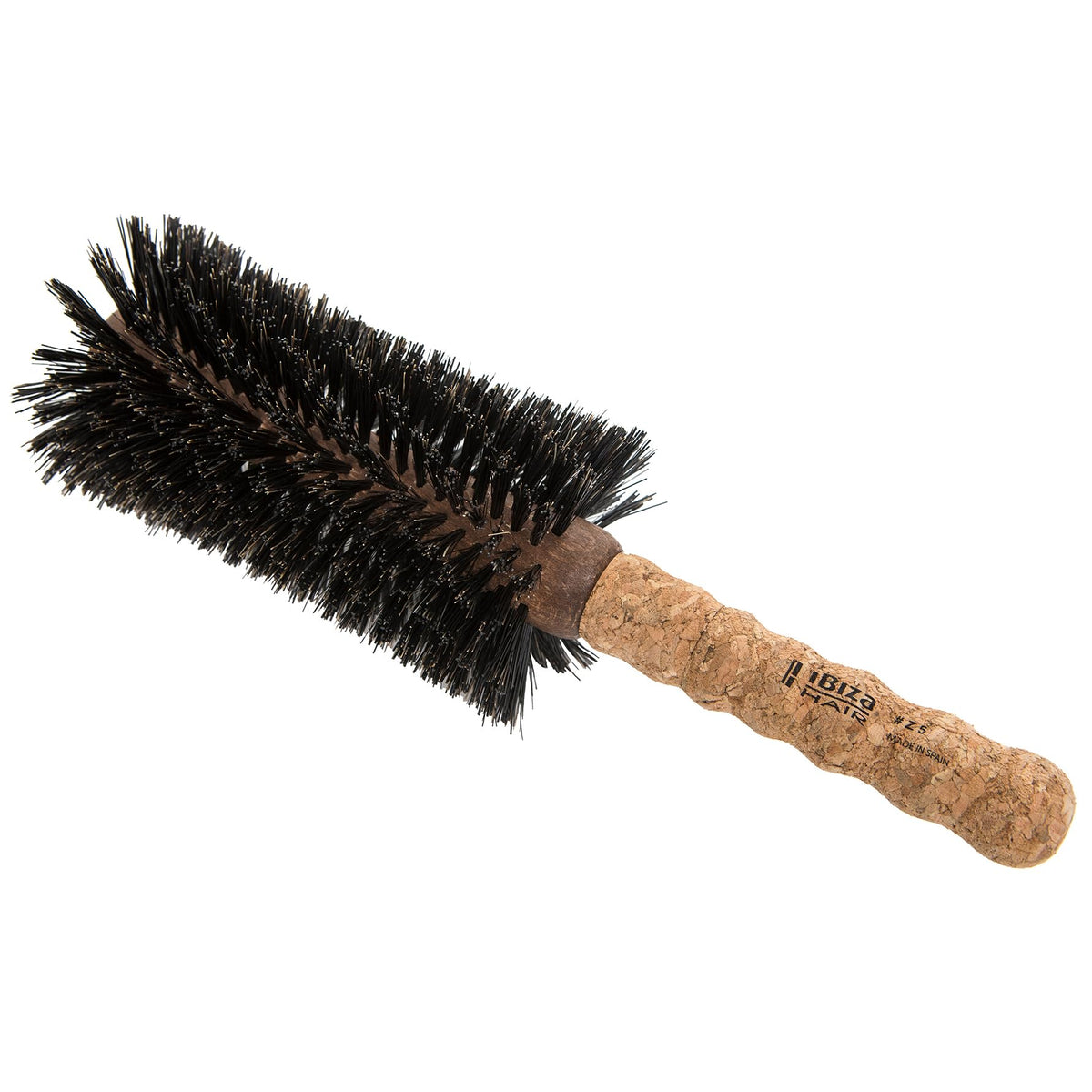 Ibiza Hair Z5 Boar Bristle Barrel Brush - Cuts Blow Drying Time, Ideal for Shiny Curls & Straight Looks