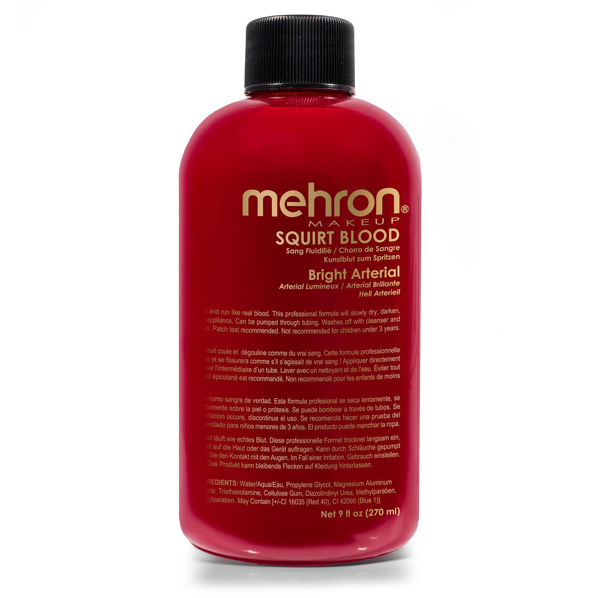 Mehron Makeup Squirt Blood - Dark Venous 9 Oz Washable Fake Blood For Halloween & Fx