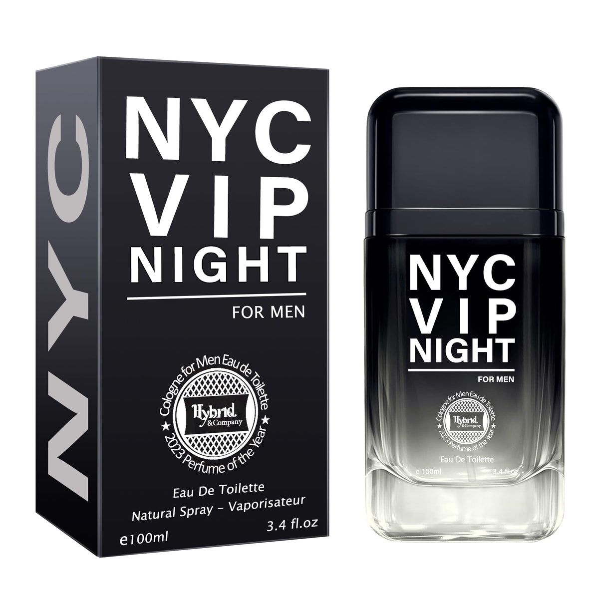 Hybrid & Company Nyc Vip Night Eau De Toilette For Men, 3.4 Fl Oz - Masculine Scent Spray