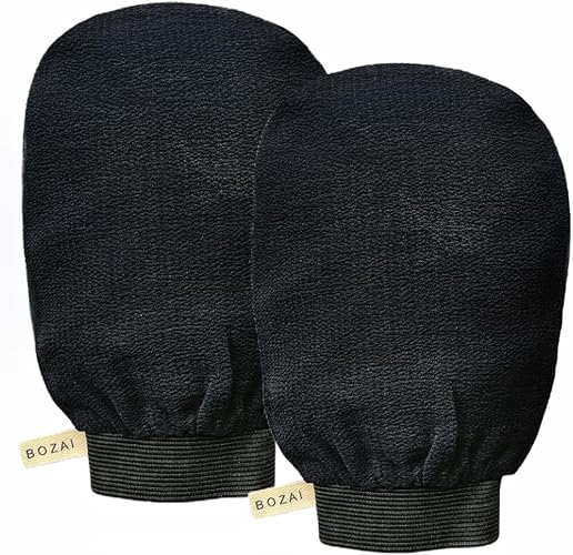 Spmktbozai Korean Exfoliating Mitts - 2Pcs Deep Scrubber Gloves For Dead Skin & Spray Tan Removal