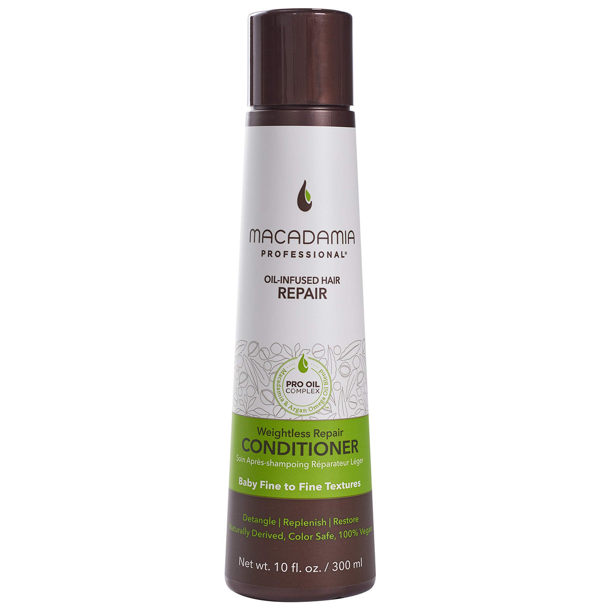 Macadamia Professional Sulfate-Free Weightless Repair Conditioner, Sheer Pecan, 10 Fl Oz