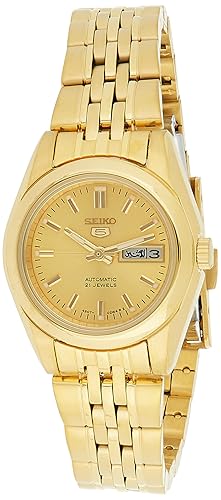 Seiko Women'S Automatic Gold Dial Gold-Tone Stainless Steel Watch - Syma38K