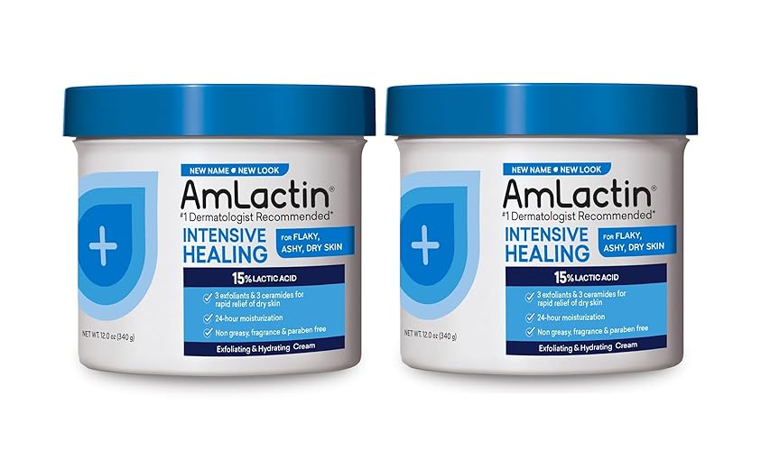 Amlactin Rapid Relief Body Cream 12 Oz Tub - 2-In-1 Exfoliator & Moisturizer, Pack