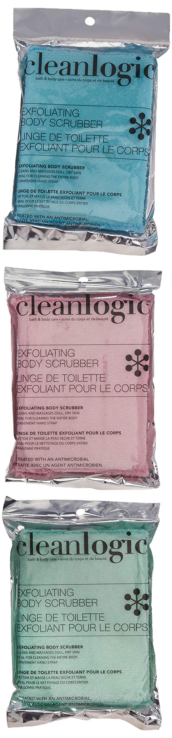 Clean Logic Exfoliating Body Scrubber Xl - 6 Pack, Gentle Skin Exfoliation, Body Care Essentials