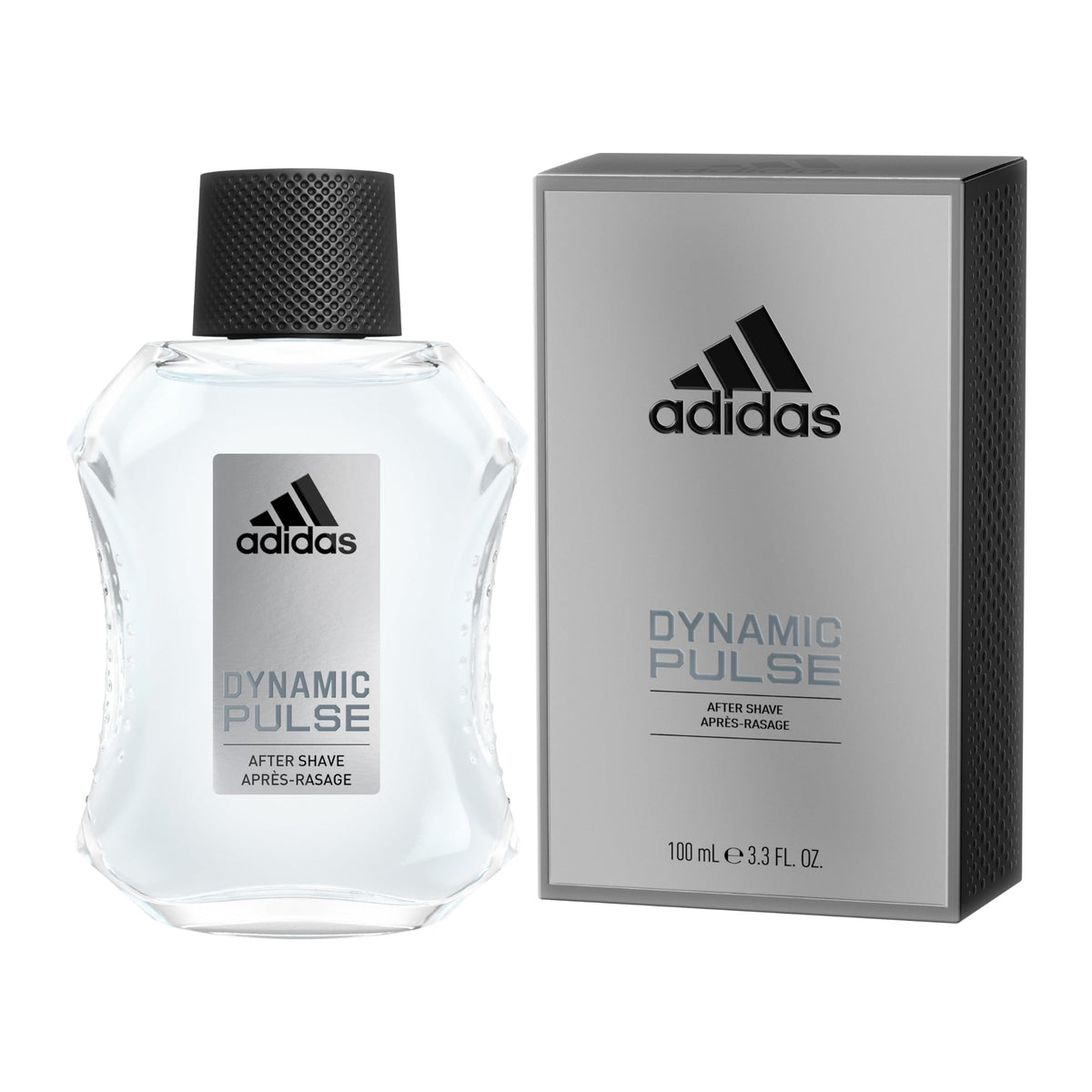 Adidas Dynamic Pulse Aftershave For Men, 3.4 Oz - Grey Glass Bottle