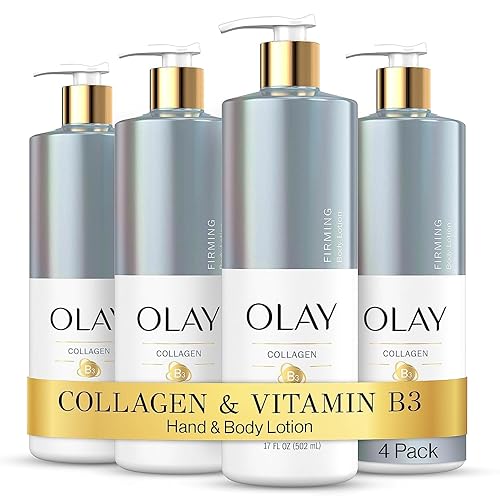 Olay Firming & Hydrating Body Lotion With Collagen, 17 Fl Oz Pump, Pack Of 4