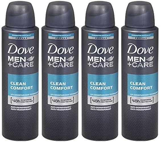 Dove Men + Care Clean Comfort Deodorant Spray, 150Ml / 3.8Oz, 4 Pack, Antipers