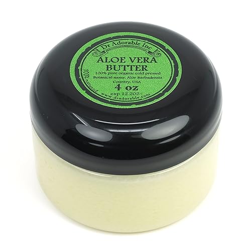 Dr. Adorable Aloe Vera Butter - Pure Organic, 4 Oz, Moisturizing Skin & Hair Care