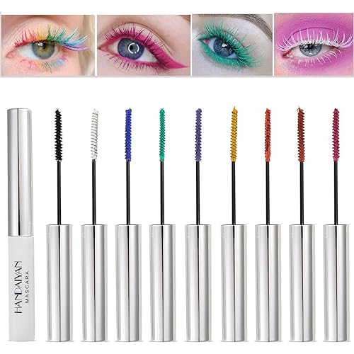 BONNIE CHOICE 9 Colors Waterproof Mascara Set - Long Lasting Eye Makeup for Women