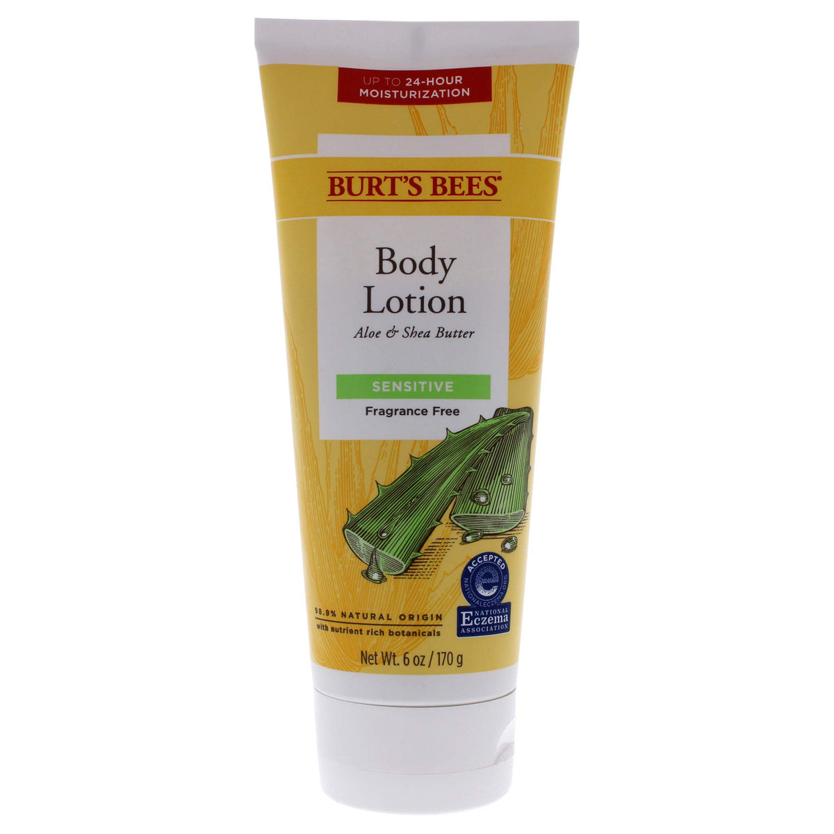 Burt'S Bees Aloe & Shea Butter Body Lotion For Sensitive Skin, 6 Oz (Pack Of 3)