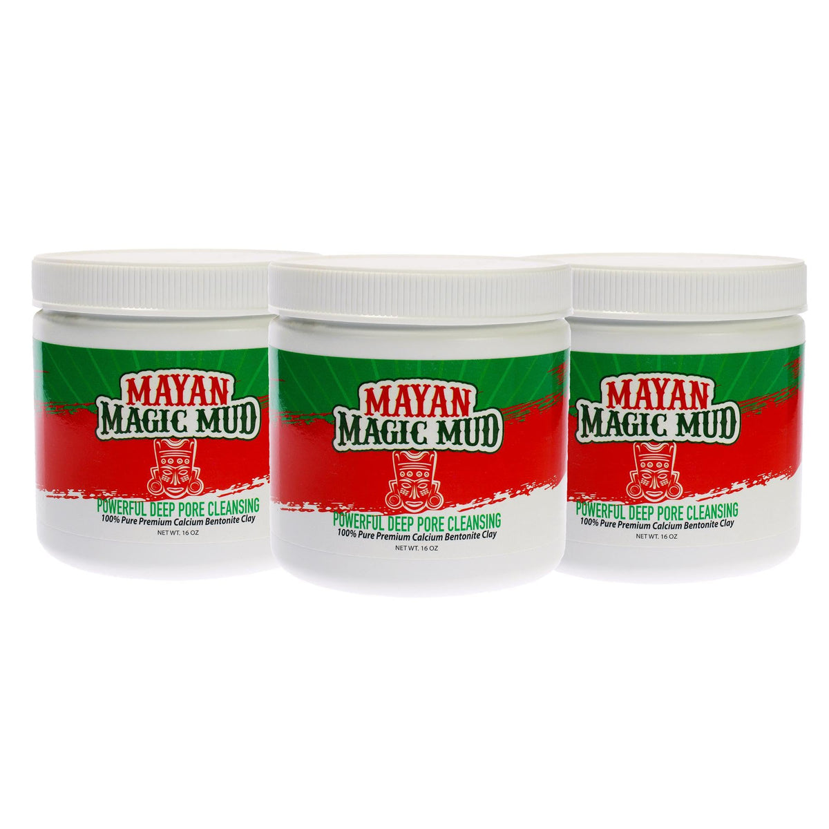 Mayan Magic Mud Premium Indian Healing Clay Powerful Deep Pore Cleansing Facial and Body Mask 100 Pure Calcium Bentonite Cla