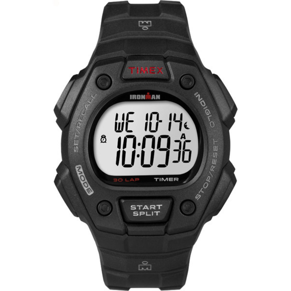 Timex Ironman Triathlon Classic 30 38Mm Black & Gray Resin Watch With Negative Display