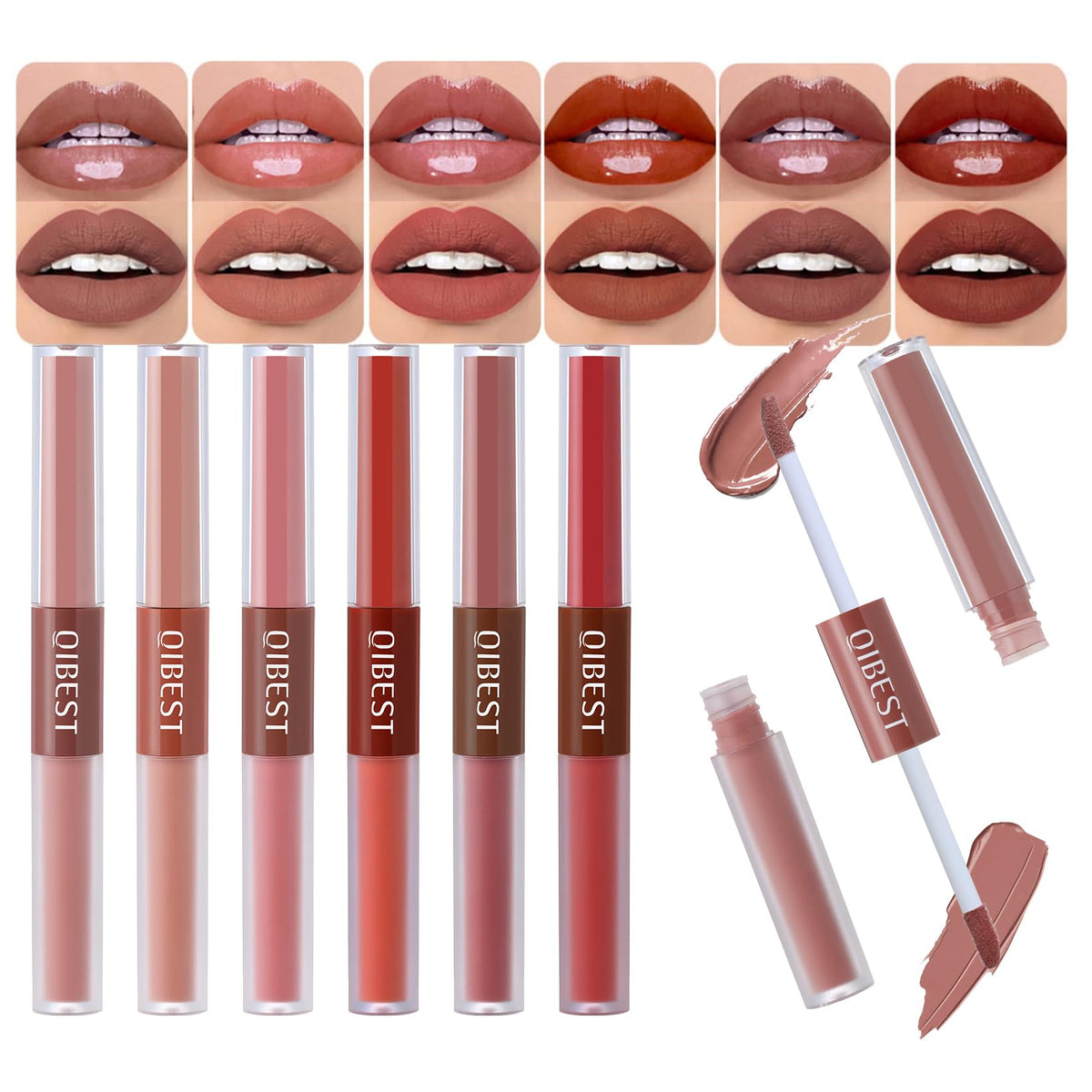 Luxsea Matte Liquid Lipstick Set - 6 Colors, Long Lasting, Smudge Proof, Velvet Lip Glaze