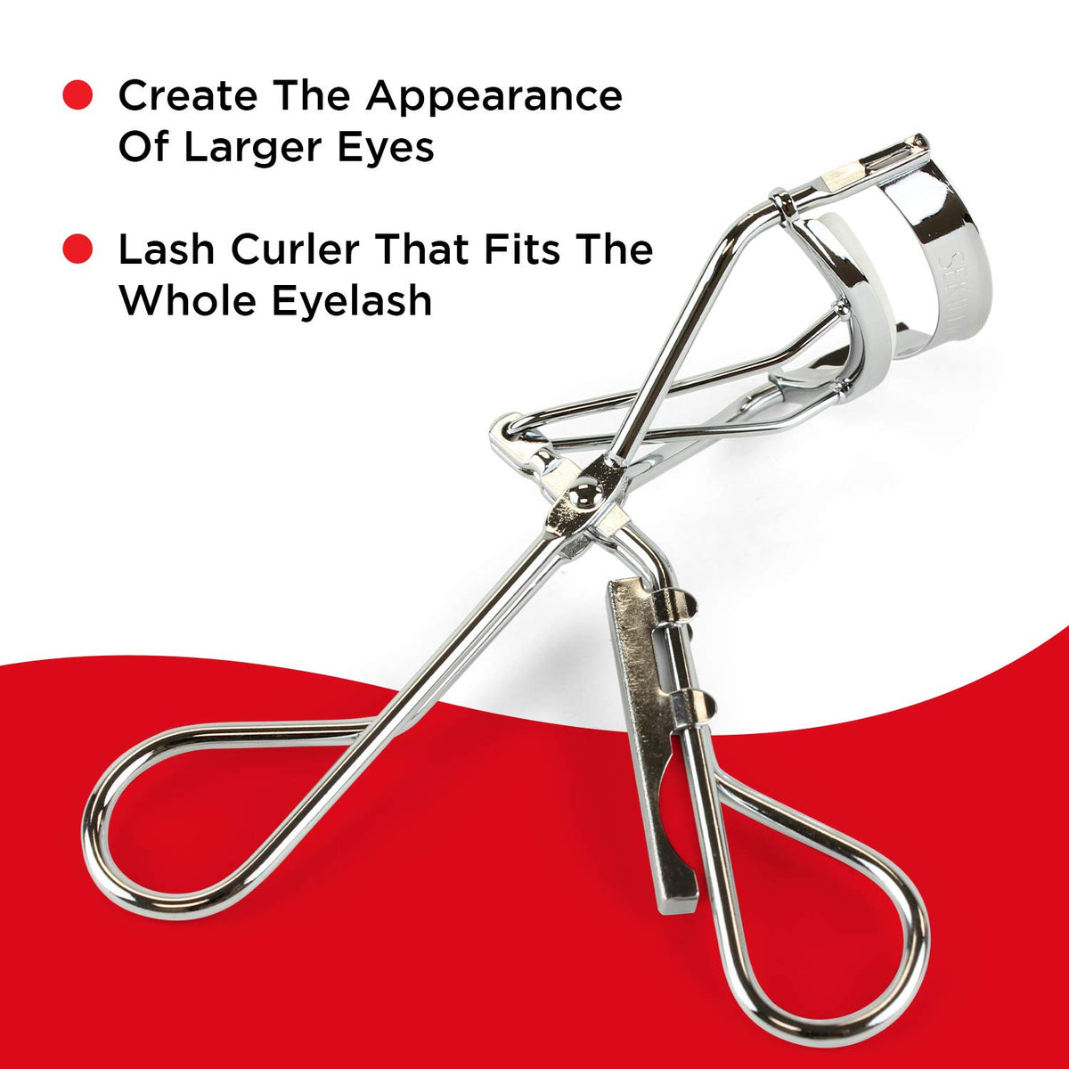 Seki Edge Ss-601 Metal Eyelash Curler - Silicone Grip For Perfect Lashes, Easy To Use