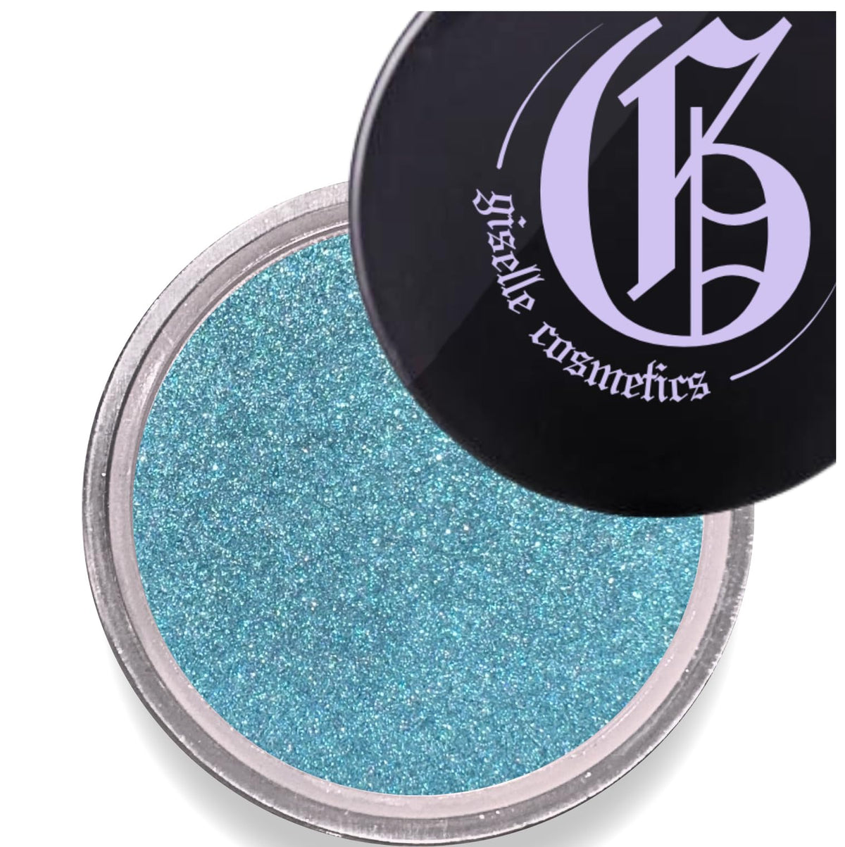 Giselle Cosmetics Teal Blue Mineral Eye Shadow - Organic, Hypoallergenic, High Pigment Shimmer