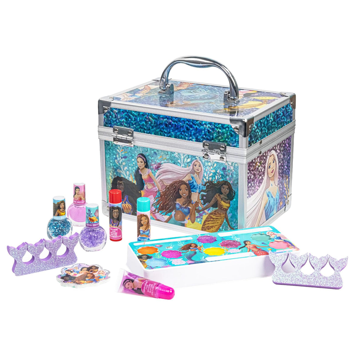 Townley Girl Little Mermaid Makeup Set - Washable Toy Kit For Girls Ages 3-12, Party Favor