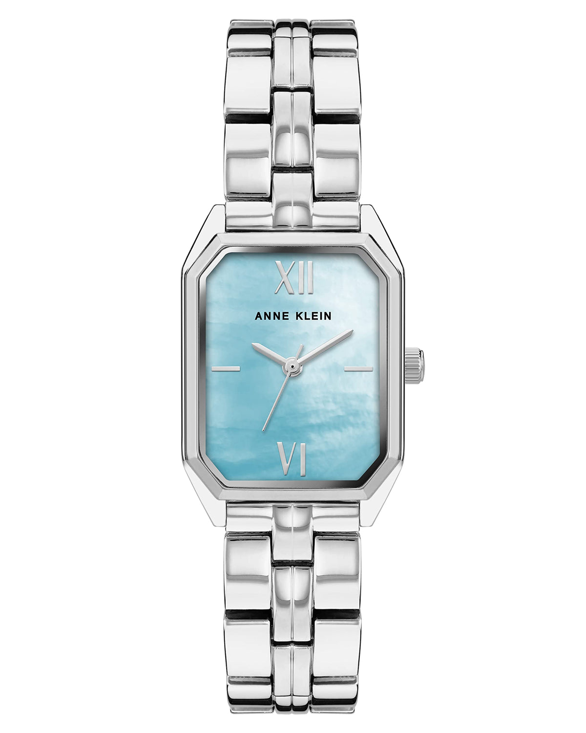 Anne Klein Women'S Silver/Aqua Stainless Steel Bracelet Watch