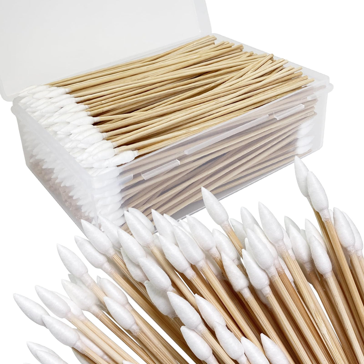 Garrelett 400 Pcs Pointed Cotton Swabs - Durable Applicators For Cleaning, Makeup & Electronics