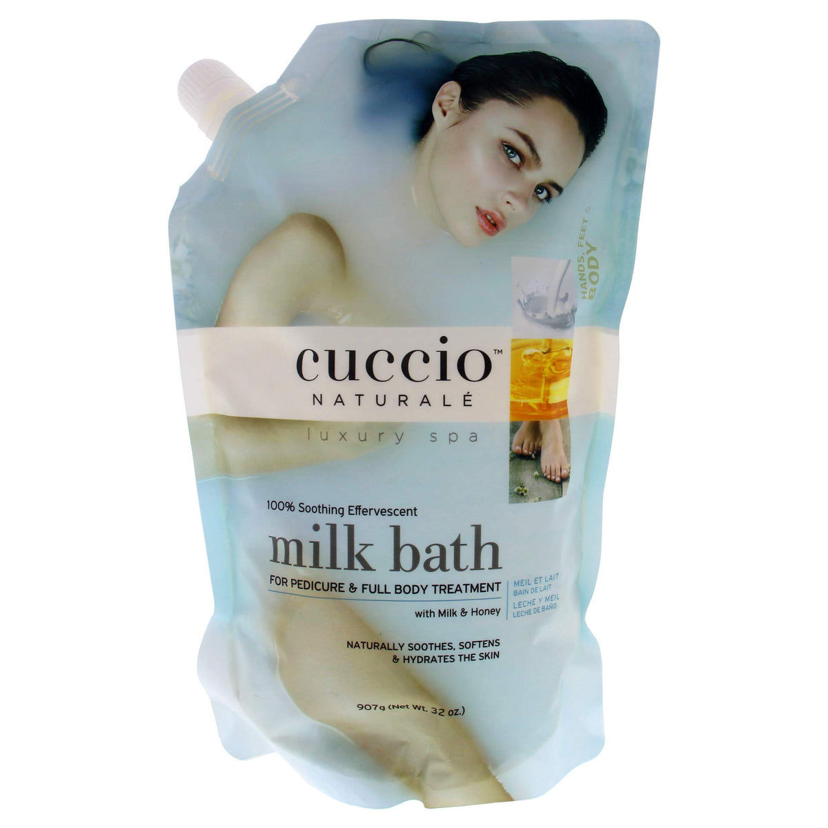 Cuccio Naturale Milk Bath Soothing Effervescent Soak - 32 Oz, Hydrates & Nourishes Skin