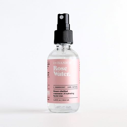 S.W. Basics Organic Rose Water Face Spray - Refreshing Skin Toning Mist, 1.8 Fl Oz