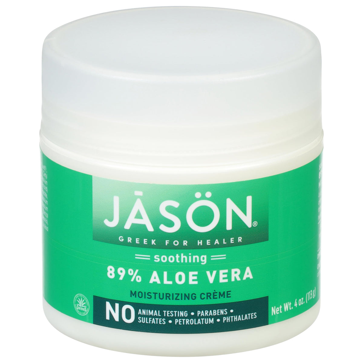 Jason Soothing 89% Aloe Vera Moisturizing Creme, 4 Oz - Hydrating Gel For Skin Care