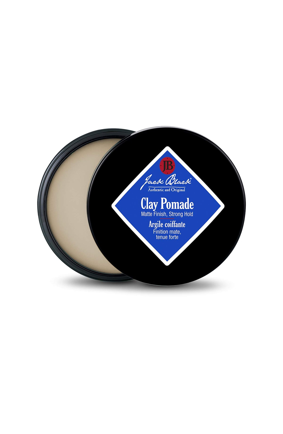 Jack Black Clay Pomade 2.75 Oz - Hair-Sculpting, Matte Finish, Fragrance Free, Natural Hold