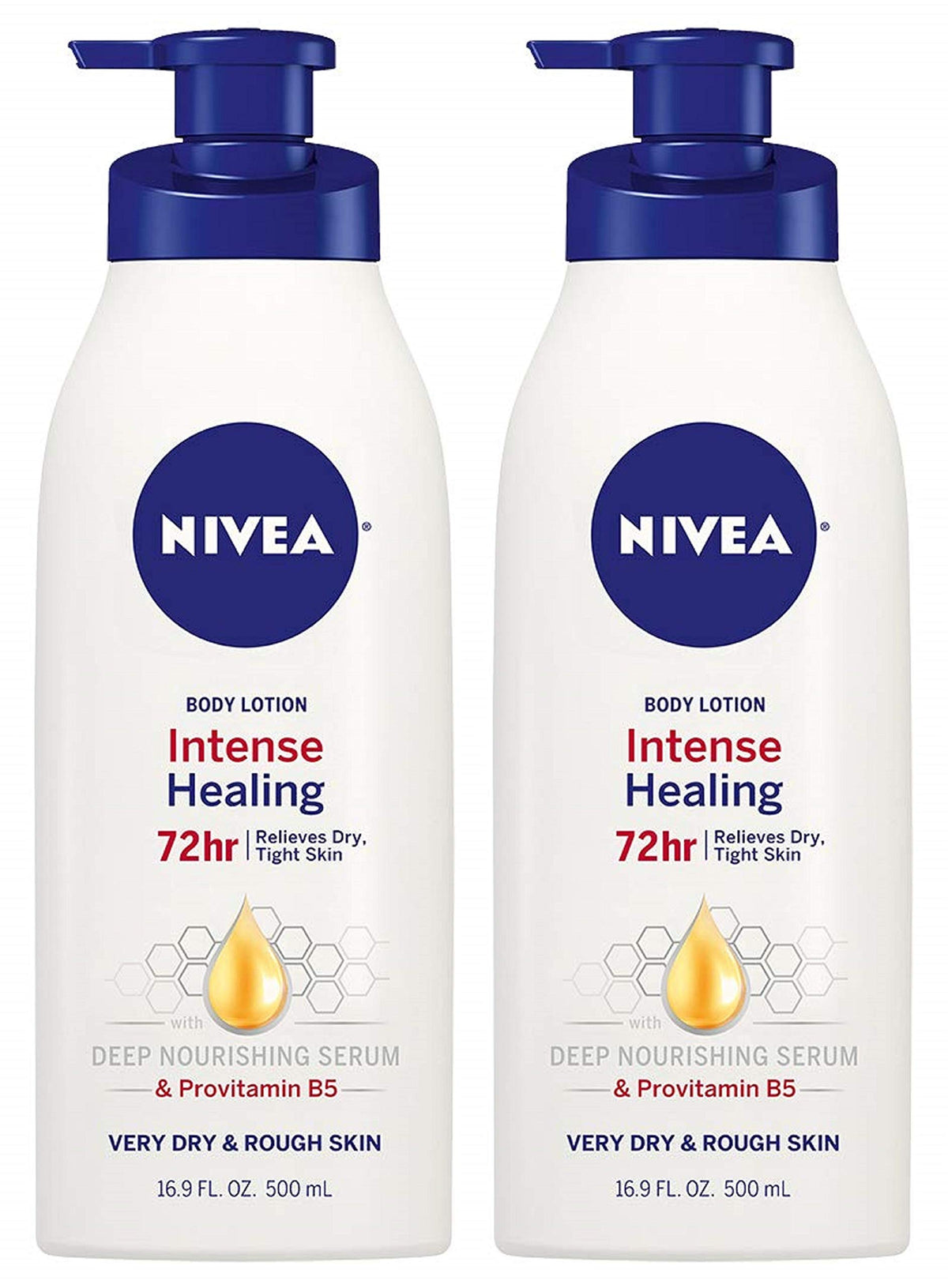 Nivea Extended Moisture Lotion 48Hr, 16.9Oz Pump, 2-Pack For Dry To Very Dry Skin