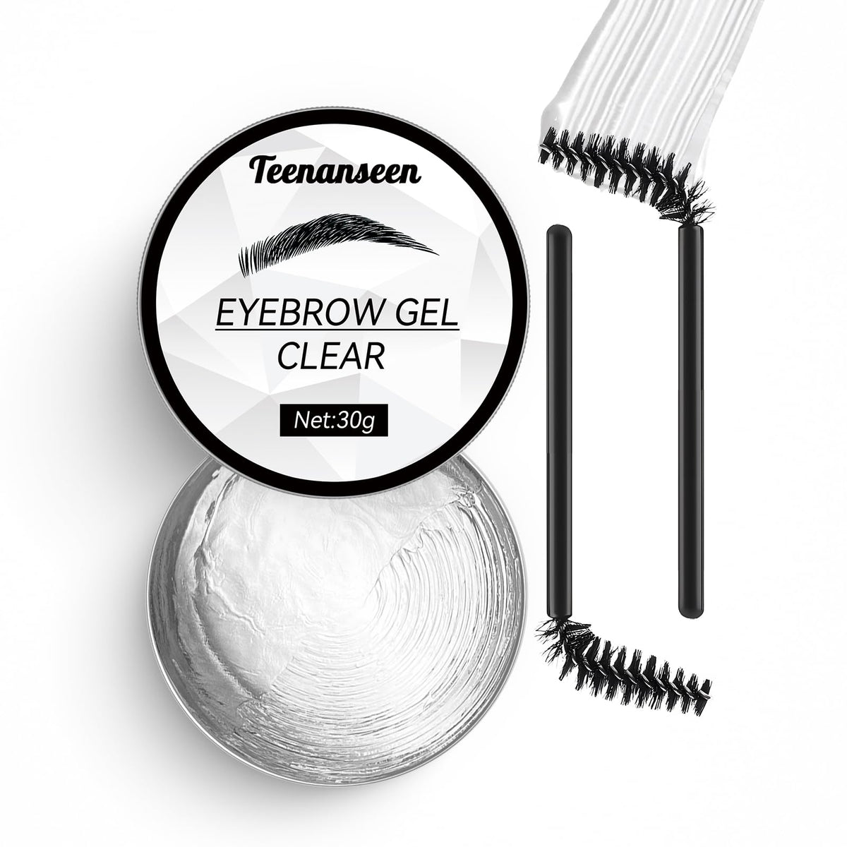 Teenanseen Eyebrow Gel - Waterproof, Long-Lasting Clear Brow Wax For Sculpting & Styling