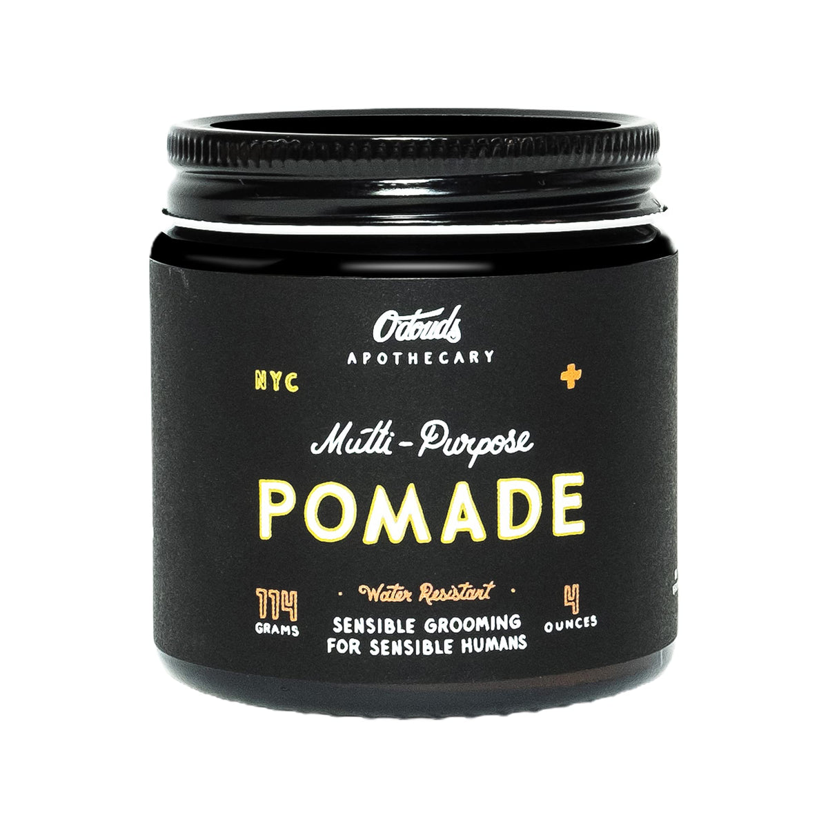 O'Douds Multi-Purpose Pomade - Water-Resistant, Firm Hold, Cedarwood & Orange, 4Oz