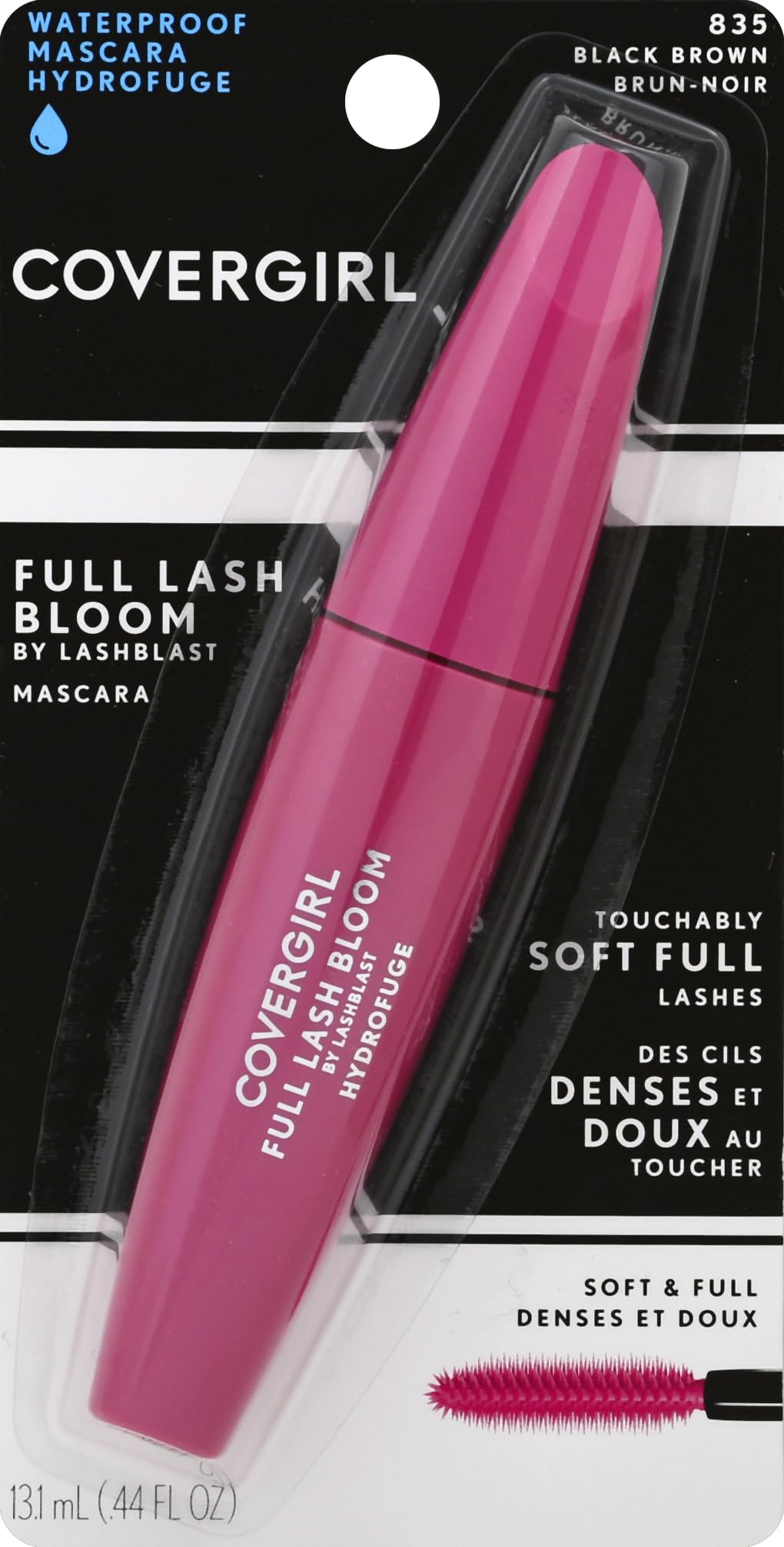 Covergirl Full Lash Bloom Waterproof Mascara, Black Brown, 0.44 Fl Oz - Lash Volume & Definition