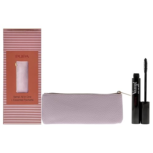 Pupa Milano Vamp! All In One Mascara Set - 0.30 Oz Extra Black + Bag, 2 Pc Women’S Makeup