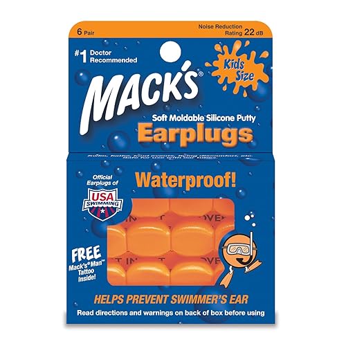 Mack'S Pillow Soft Ear Plugs For Kids - 6 Pair Pack, Silicone Comfort For Sleep And Travel