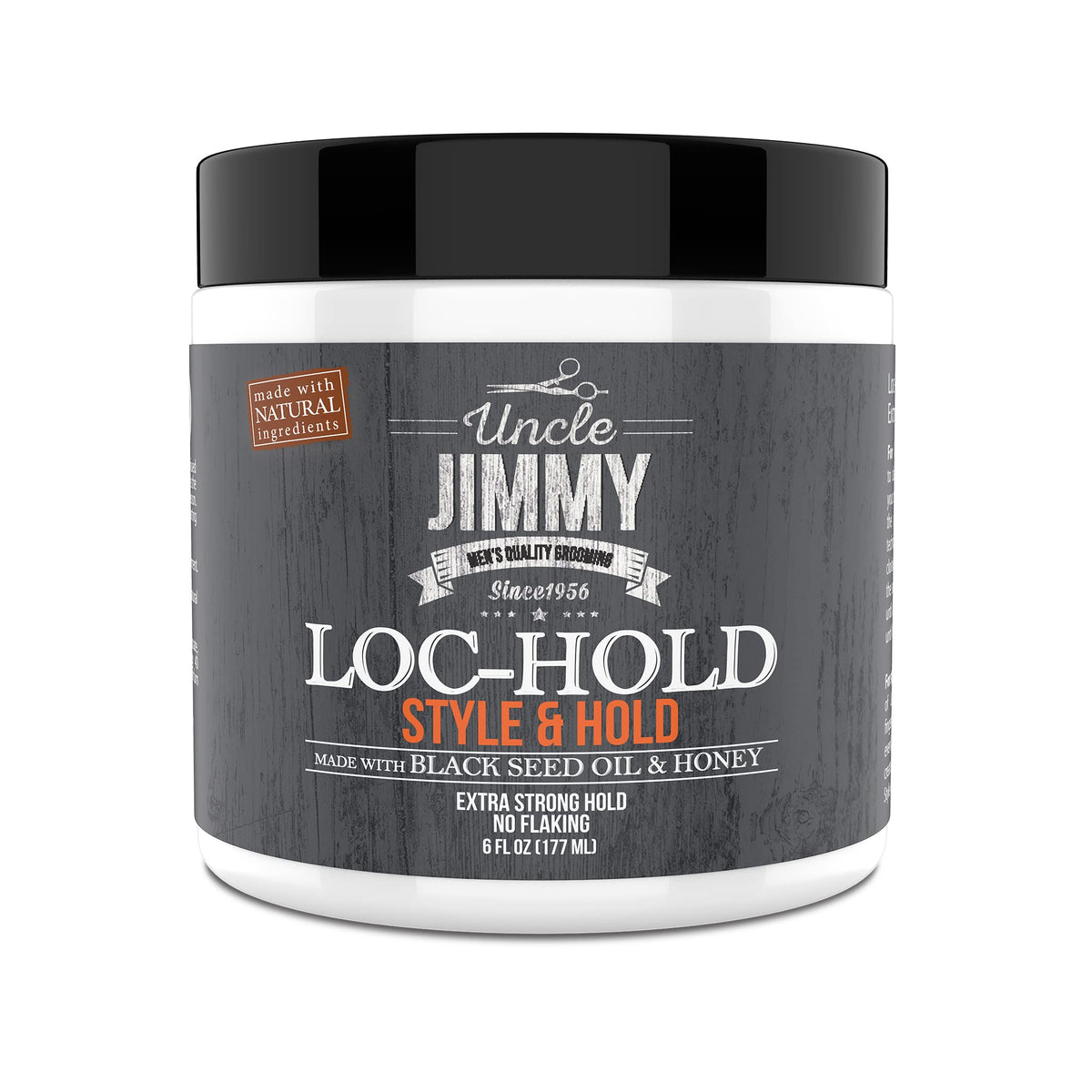 Uncle Jimmy Loc Hold Pomade - Medium To Strong Hold Hair Wax, Clear, 6 Oz