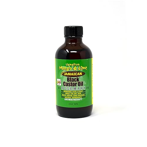 Jamaican Mango & Lime Black Castor Oil - 4 Fl Oz, Nourishing Hair & Skin Treatment