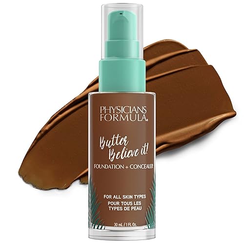 Physicians Formula Butter Believe It! Foundation + Concealer, Deep-To-Rich, 1 Fl Oz