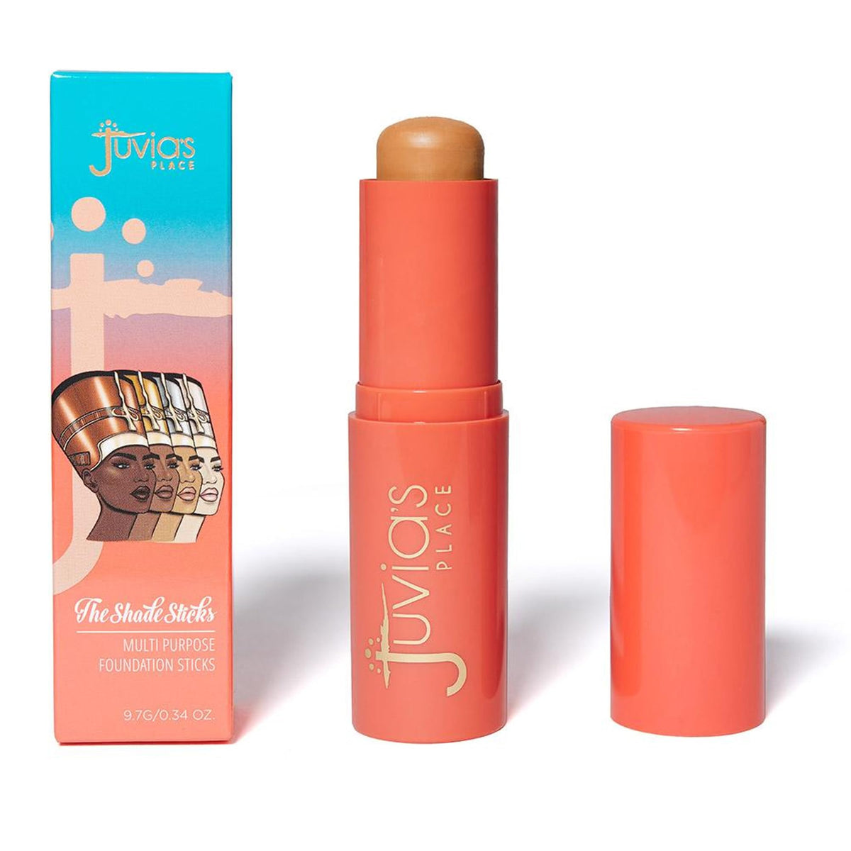 Juvia'S Place Shade Stick Foundation & Concealer - Brasilia Tan, Cool Olive, 0.34 Oz