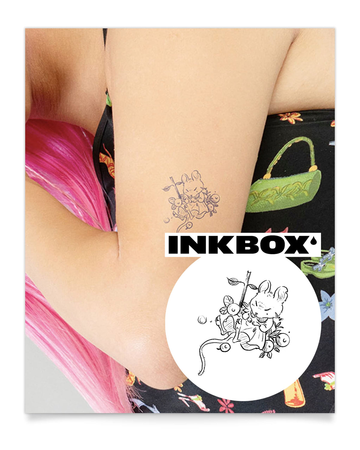 Inkbox Sweetest Little Dream Temporary Tattoo, 3X3 In, Water-Resistant, Lasts 1-2 Weeks