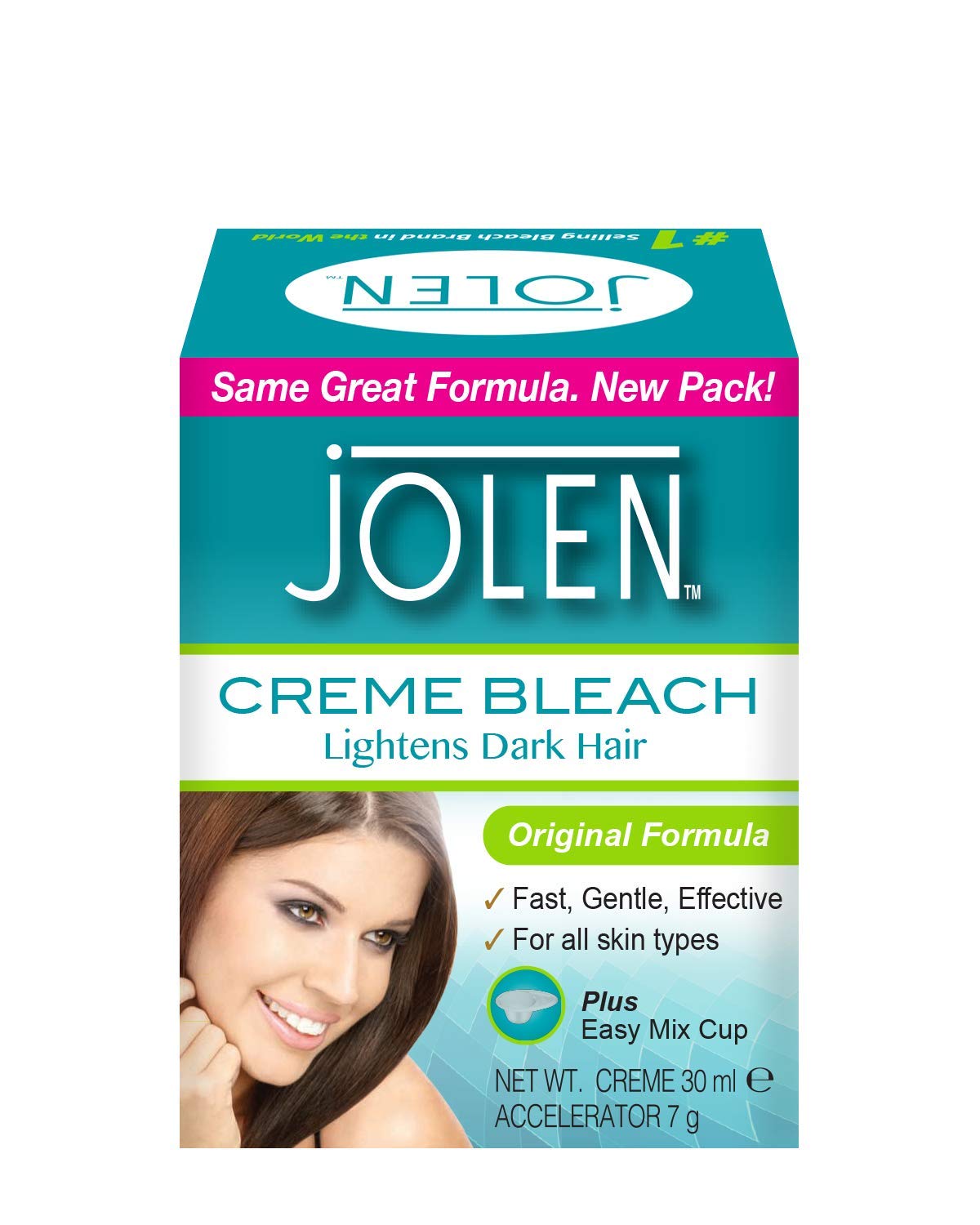 Jolen Creme Bleach - Made In Usa, 30Ml, Gentle Skin Lightening For Hair Removal