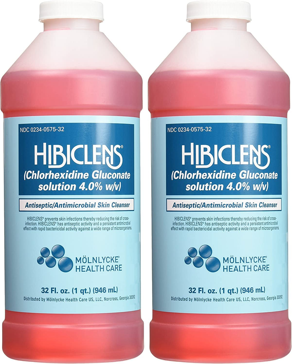 Hibiclens Antimicrobial Skin Liquid Soap, 32 Fl Oz, Pack Of 2 - Pink