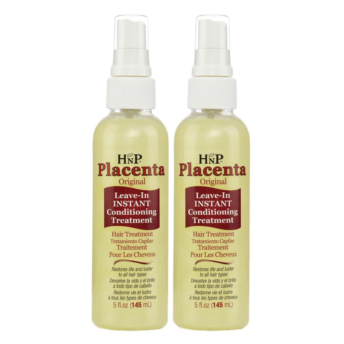 Hnp Placenta Leave-In Conditioning Hair Treatment, 5 Oz - Pack Of 2, Moisturizing & Nourishing