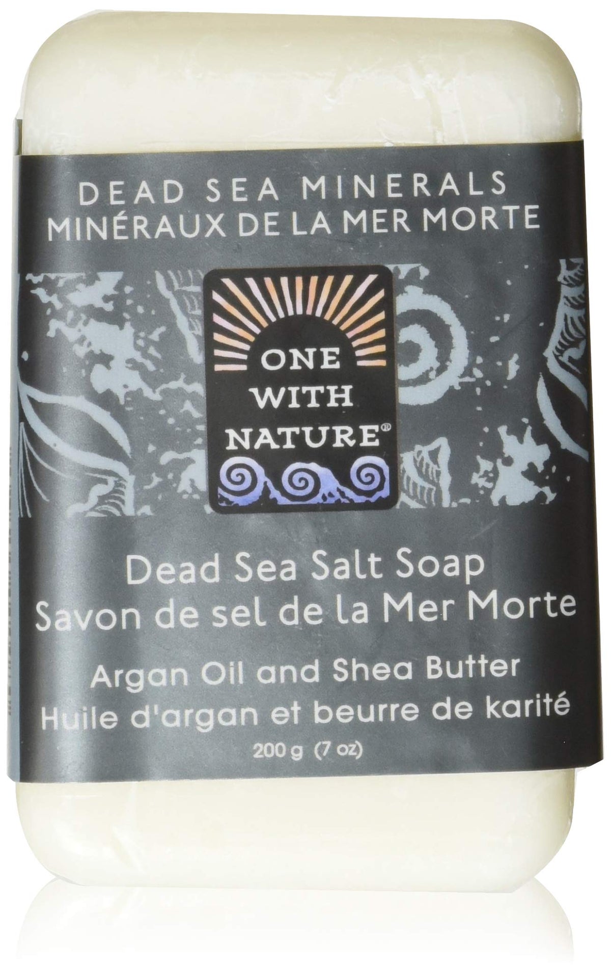 One 'N Only Dead Sea Mineral Salt Soap, 7 Oz - Natural Skin Care, Black