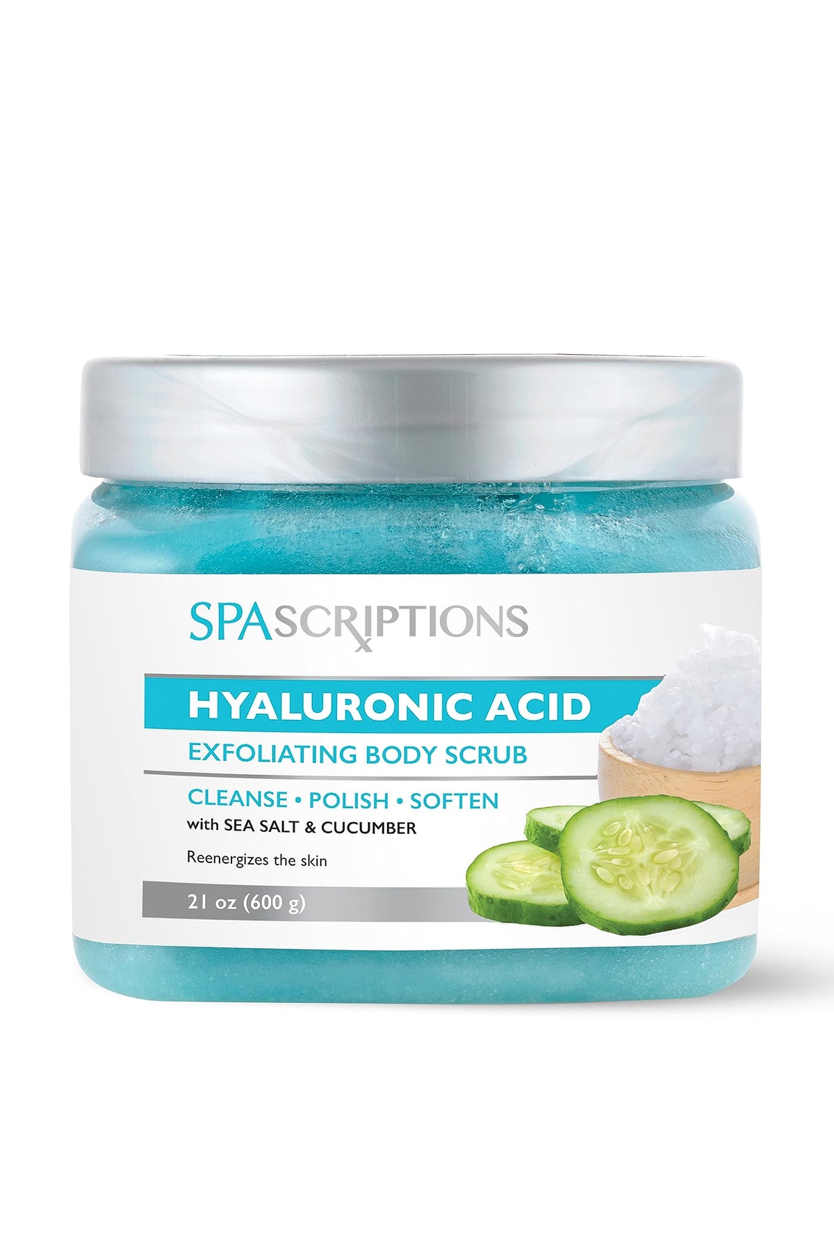 Spascriptions Body Scrubs With Hyaluronic Acid, 21 Oz - Moisturizing Exfoliating Scrub